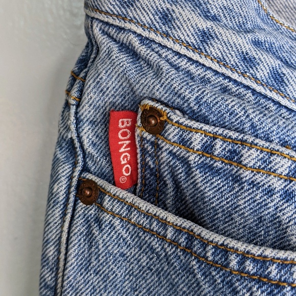 BONGO Paint Splatter Denim Shorts Women’s 12 Vintage 90s Y2K Distressed - Picture 5 of 11